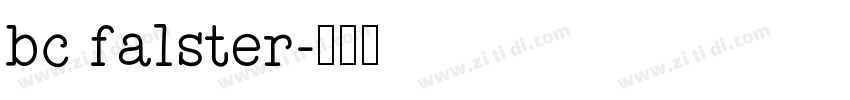 bc falster字体转换